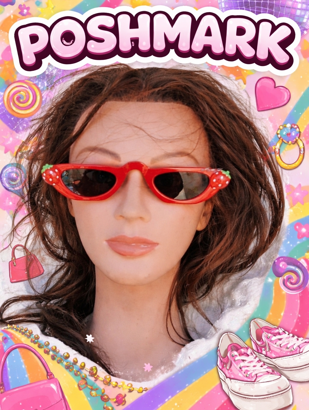 Rdolls Kill Red Librarian Style Sunglasses New